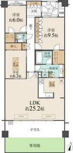ジオグランデ岡本【1階】の間取り