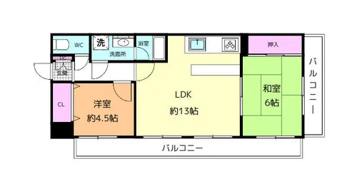 リーガル塚本第7【8階】の間取り