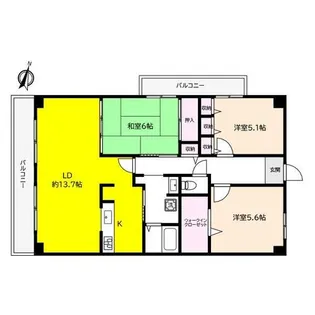 ベアトゥス【4階】の間取り
