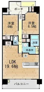 キングス夢咲シティひかりの街C棟【13階】の間取り