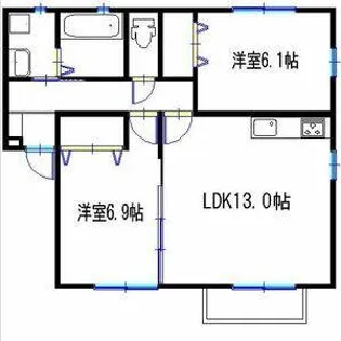 リアンジュ【1階】の間取り
