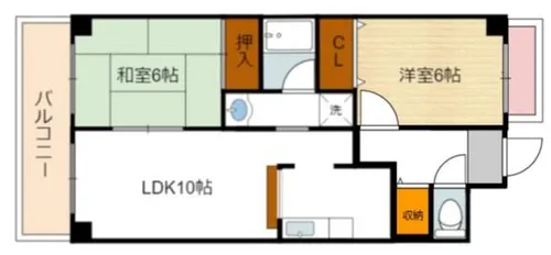 セルフィーユコート東館【601号室】の間取り