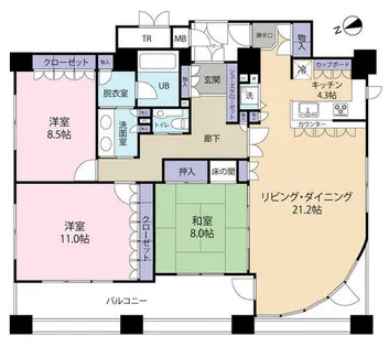 リーガル京都四条河原町通りⅡ【12階】の間取り