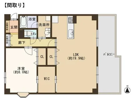 ルモン三条西洞院【5階】の間取り