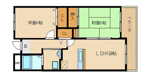 ラシーヌK【4階】の間取り