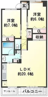 ワコーレ須磨名谷ステーションフラッツ【11階】の間取り