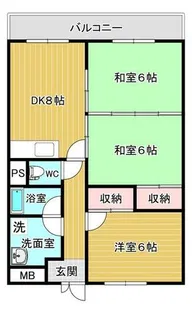 プリンスハイツナカハラ【204号室】の間取り