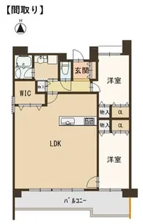 パデシオン新烏丸十条【1階】の間取り