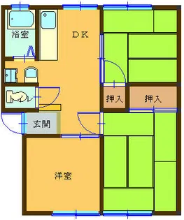 稲田ハイツ【207号室】の間取り