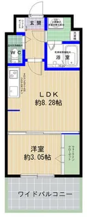 エムビルデベロップコアⅦ【702号室】の間取り