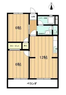 川地ハイツ【302号室】の間取り