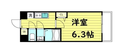 プレサンス森ノ宮THEゲート【10階】の間取り