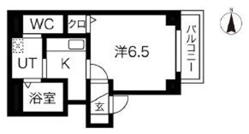 RESIDENCE六甲道【1階】の間取り