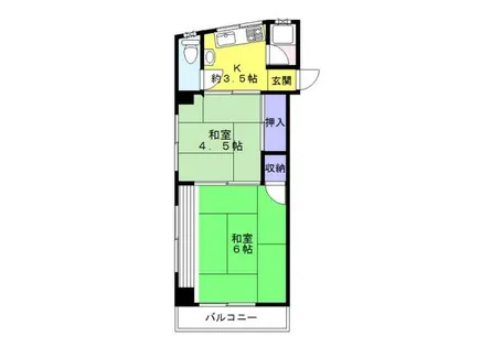 王子コーポ【4階】の間取り
