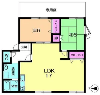 フレグランス左京F【1階】の間取り