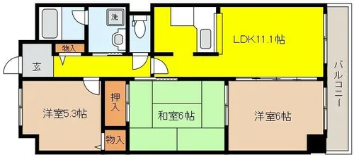 コンフォート東灘【1階】の間取り