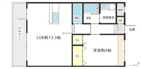 ドゥブラン上津【3階】の間取り