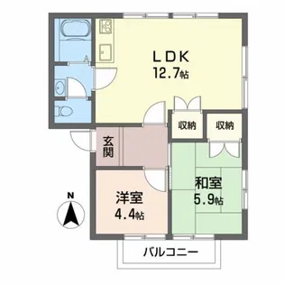 フレグランス加納【2階】の間取り