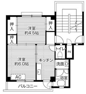 ビレッジハウス小坂2号棟【2階】の間取り