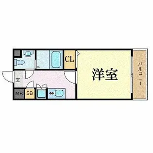 ダイナコートエスタディオ博多【12階】の間取り