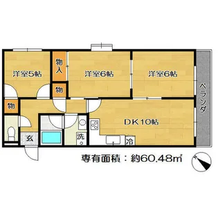 第39長栄リビエール宇治【303号室】の間取り
