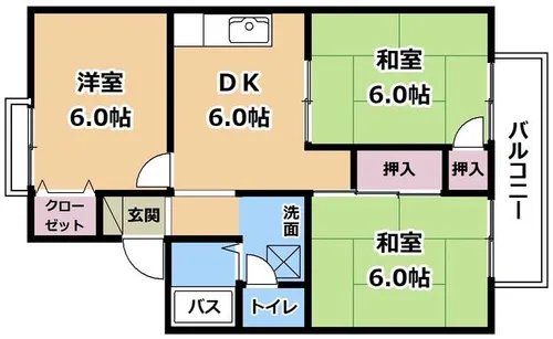 Bijou Villa Nango【2階】の間取り