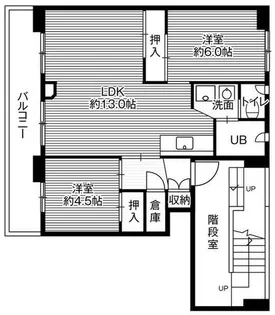 ビレッジハウス札苗3号棟【0508号室】の間取り