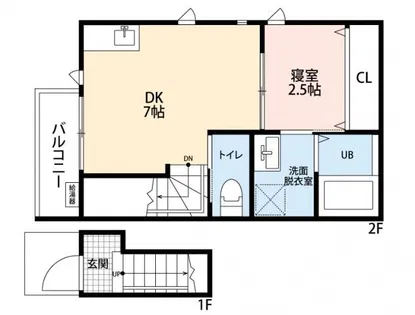 アトラクティ和白丘【205号室】の間取り