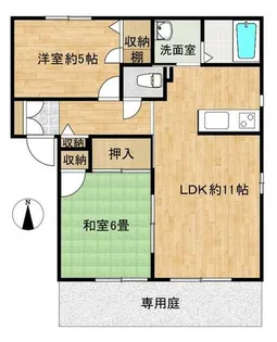 オペラハウス壱番館【102号室】の間取り