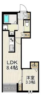 フルール博多【1階】の間取り