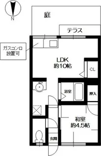 西小路ハイツ【106号室】の間取り