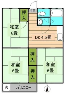 河口コーポ【202号室】の間取り
