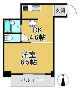 マンション灘【406号室】の間取り