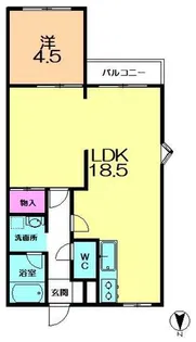 グリーンフィールド平城山【3階】の間取り