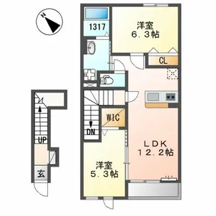 マニエール【2階】の間取り