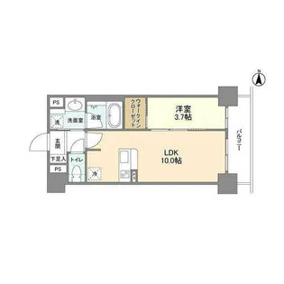 ソルレヴェンテ堀川高辻【0404号室】の間取り