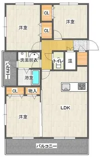 ルート本城学研台【205号室】の間取り