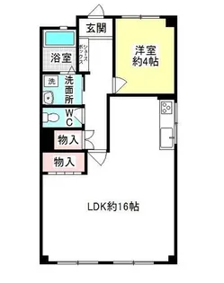 山田ビル【4階】の間取り