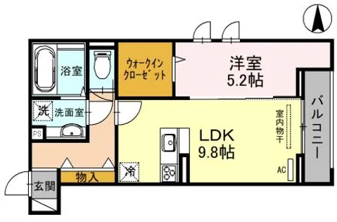 DーROOM塚口町【201号室】の間取り