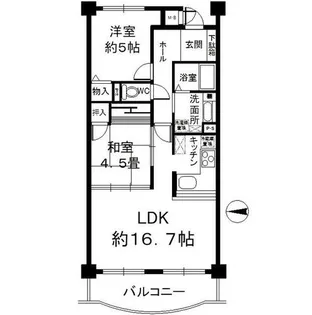 シャルマンコーポ新田辺【4階】の間取り