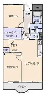 ラ・フォルテ仁川【3階】の間取り