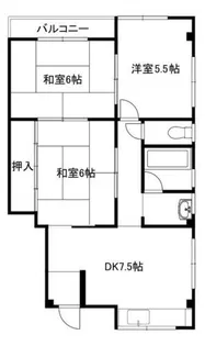 濱マンションエル【2-2号室】の間取り
