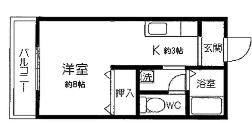 ハイツ芦屋川西【1階】の間取り