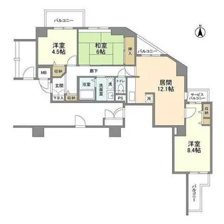 大晋メゾネ西陣今出川【5階】の間取り