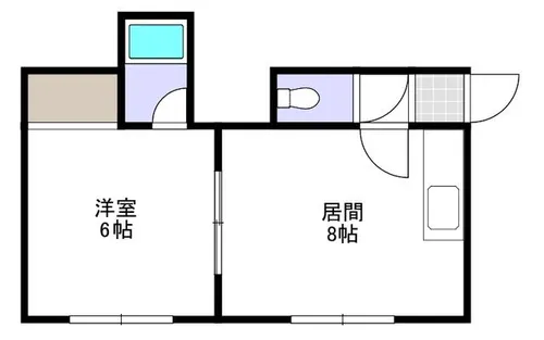 十勝コーポ【23号室】の間取り
