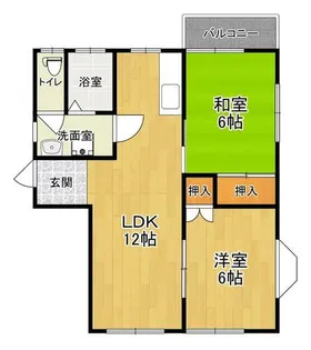 コーポ吉木【202号室】の間取り