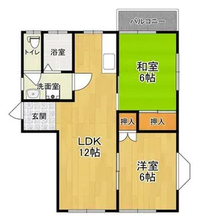 コーポ吉木【202号室】の間取り