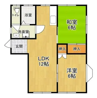 コーポ吉木【102号室】の間取り