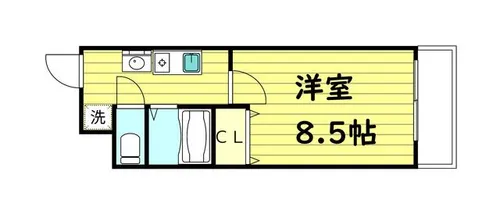 ロータリー今里【8階】の間取り