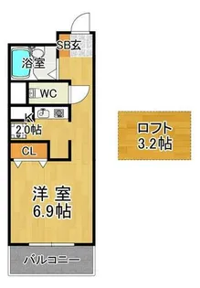 学園カレッジハイツ【6階】の間取り